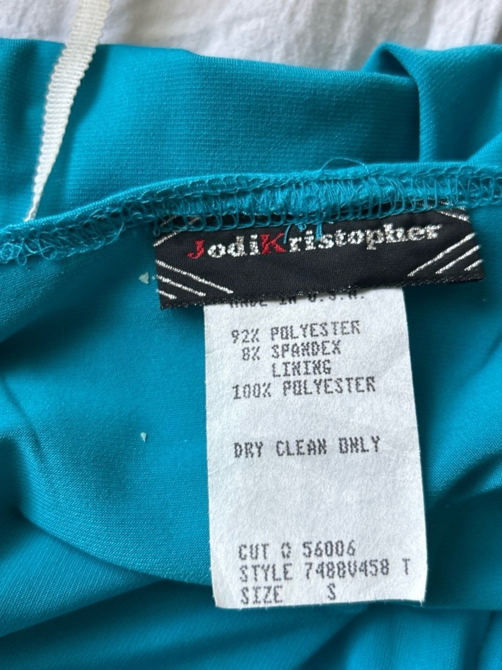 STUNNING Y2K Jodi Kristopher Teal Strapless Ruched Mini Dress - Picture 7 of 7